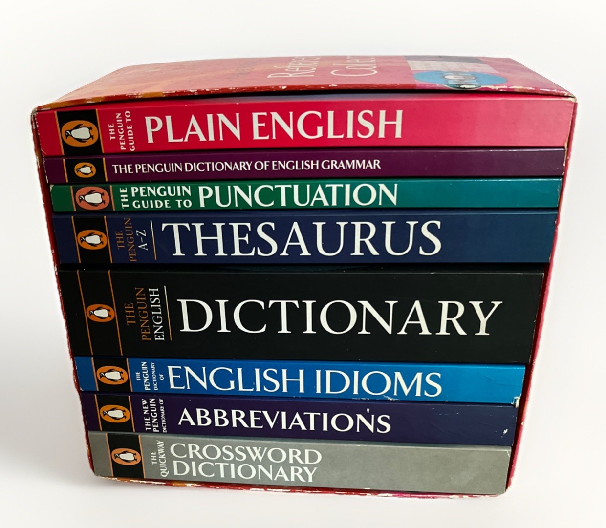 English Reference Collection 8 x Book Box Set Thesaurus Dictionary Idioms