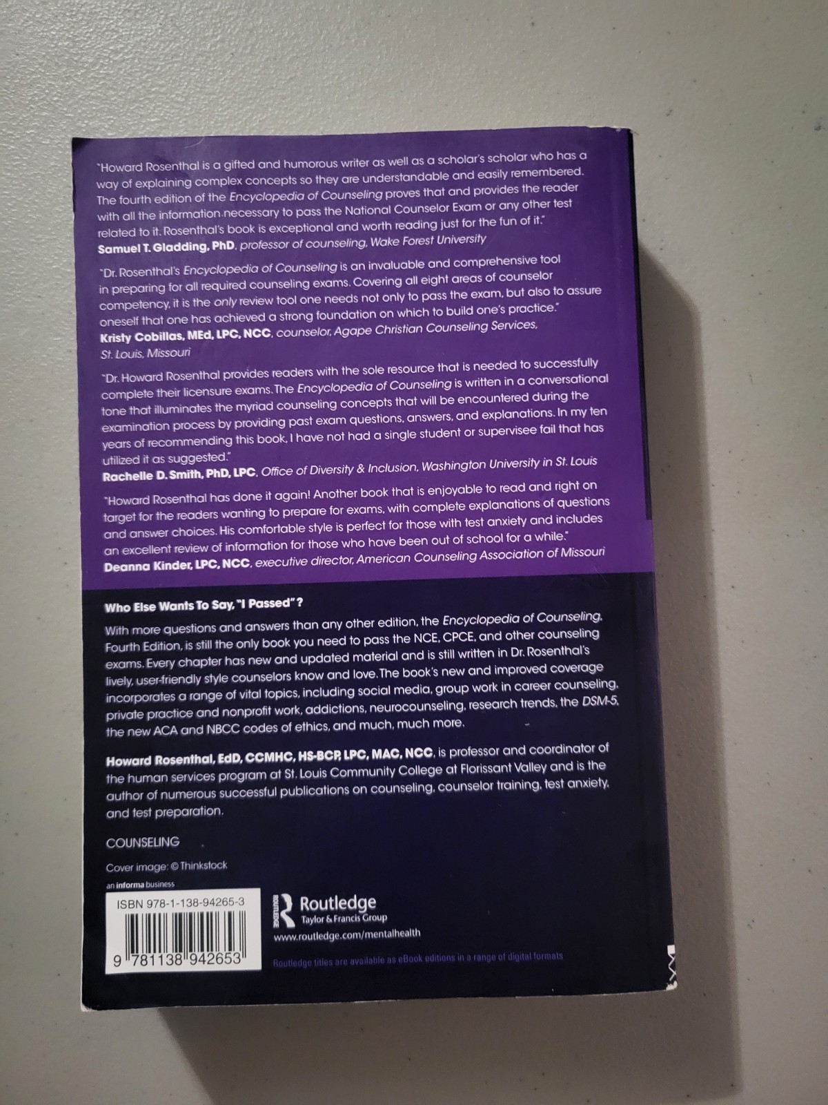 Encyclopedia of Counseling : Master Review and Tutorial for the National…